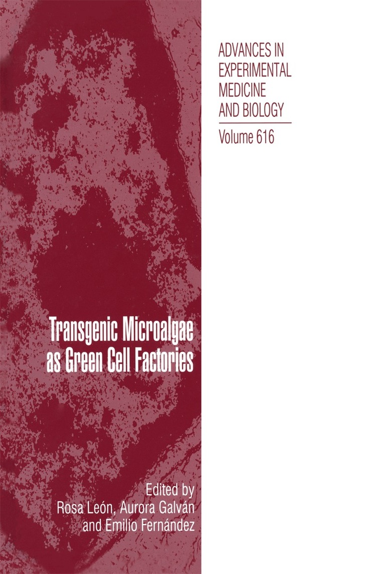 Rosa León, Aurora Galván Cejudo, Emilio Fernández - Transgenic Microalgae as Green Cell Factories, Häftad. Tillgänglighet: Lägg i varukorg