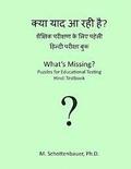 What's Missing? Puzzles for Educational Testing: Hindi Testbook