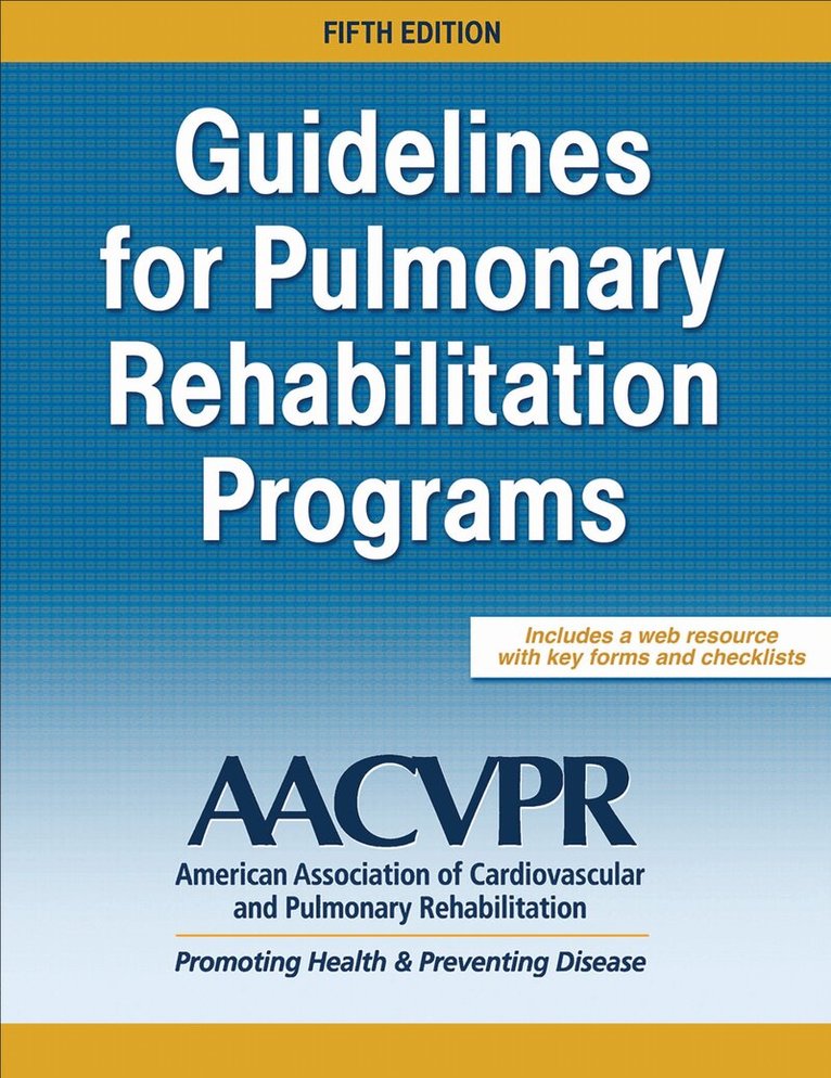 AACVPR, Aacvpr - Guidelines for Pulmonary Rehabilitation Programs, Häftad. Tillgänglighet: Lägg i varukorg