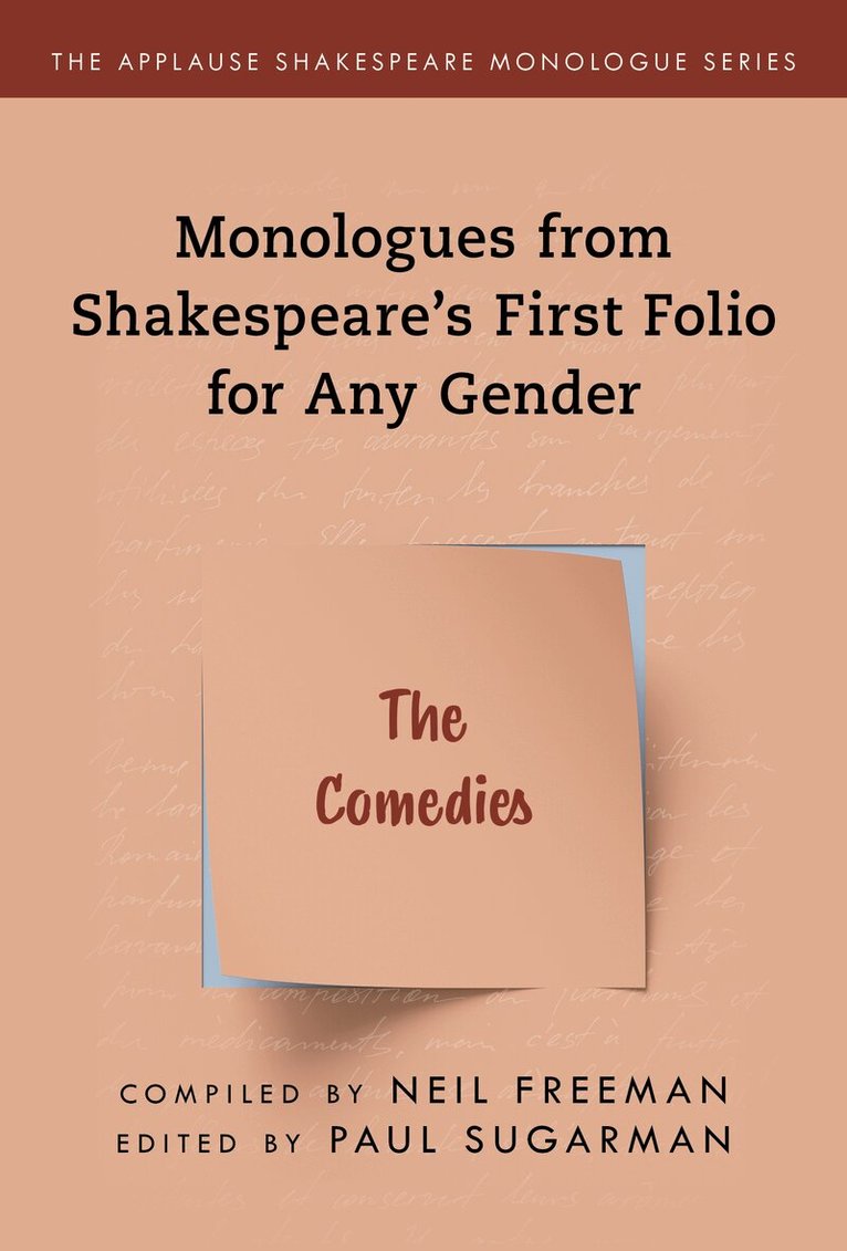 Paul Sugarman - Monologues from Shakespeare’s First Folio for Any Gender, Häftad