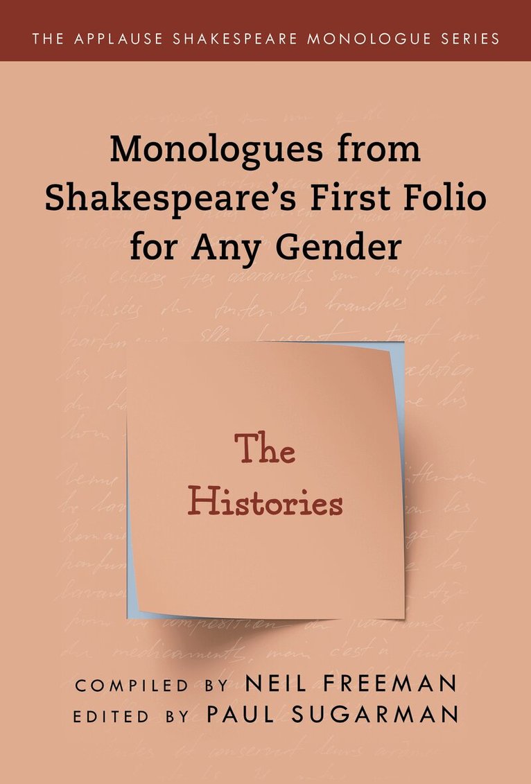 Paul Sugarman - Monologues from Shakespeare’s First Folio for Any Gender, Häftad