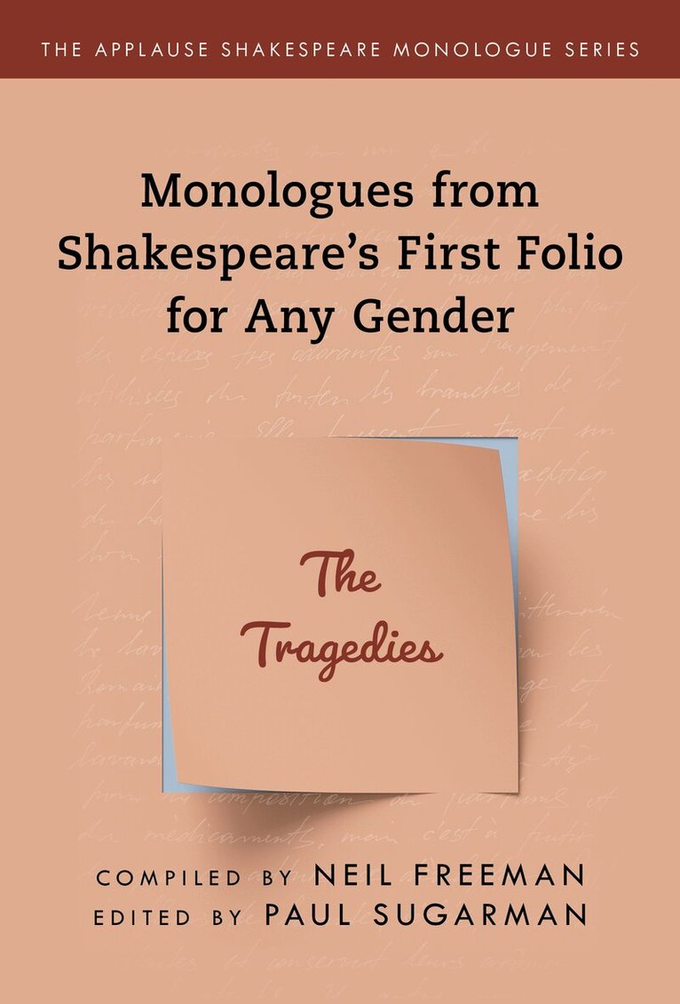 Paul Sugarman - Monologues from Shakespeare’s First Folio for Any Gender, Häftad