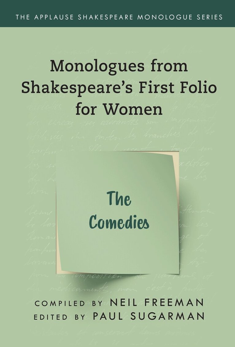 Paul Sugarman - Monologues from Shakespeare’s First Folio for Women, Häftad