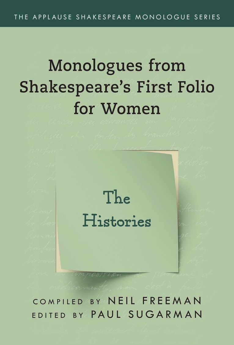 Paul Sugarman - Monologues from Shakespeare’s First Folio for Women, Häftad