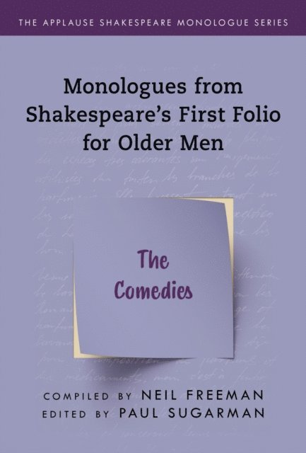 Paul Sugarman - Monologues from Shakespeare’s First Folio for Older Men, E-bok. Tillgänglighet: Lägg i varukorg