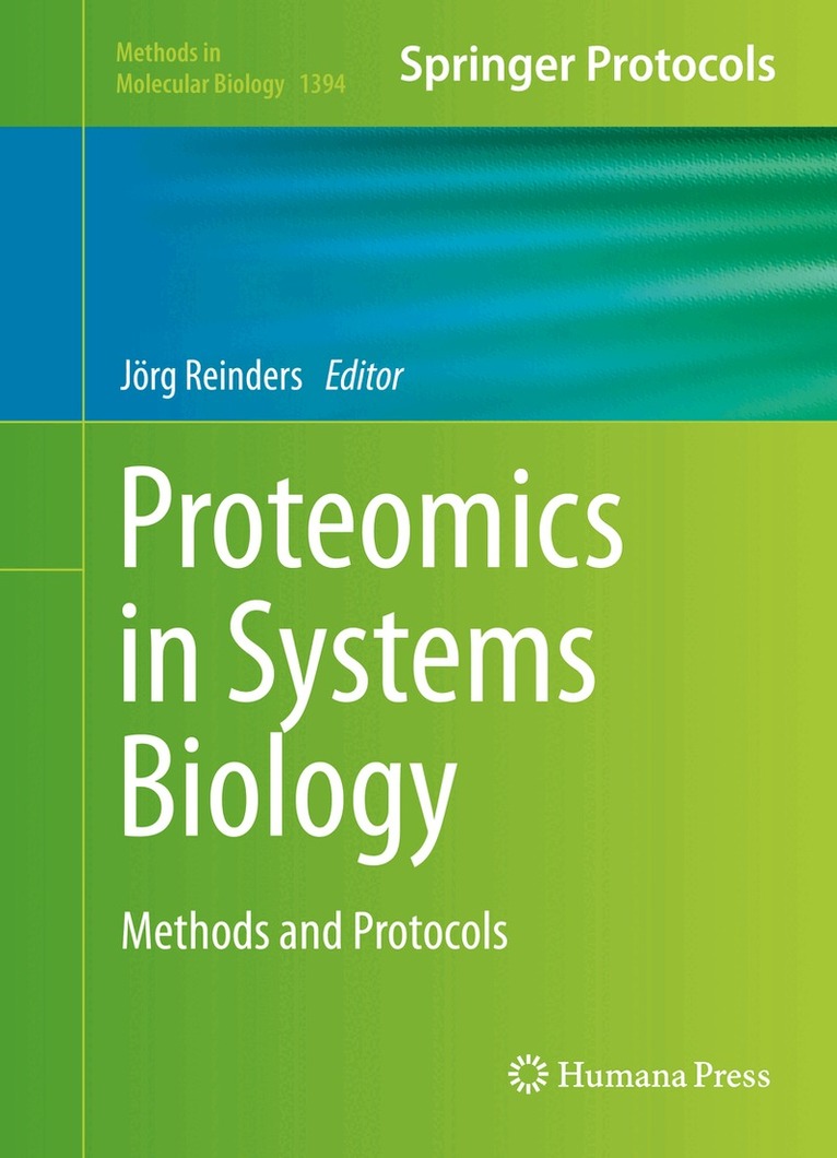 Jörg Reinders - Proteomics in Systems Biology, Inbunden