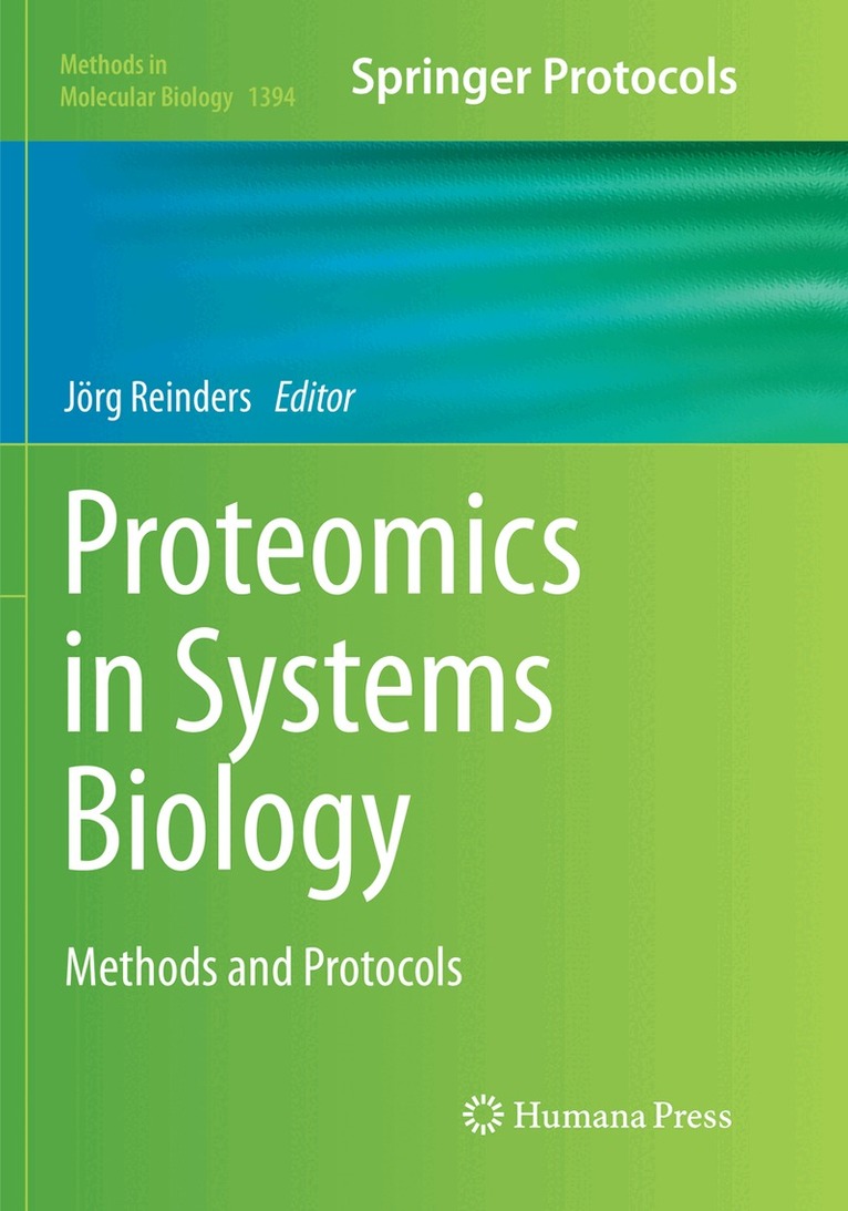 Jörg Reinders - Proteomics in Systems Biology, Häftad