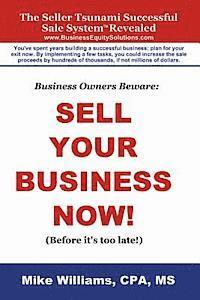 Jean Boles, Mike Williams - Business Owners Beware: Sell Your Business Now!: (Before it's too late!), Häftad