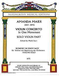 Violin Concerto in One Movement; Solo Violin Part: Edited by Mark Starr