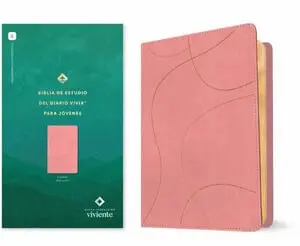 Biblia de Estudio del Diario Vivir Para Jovenes Ntv (Sentipiel, Rosa Pastel, Letra Roja, Habilitada Para Filament)