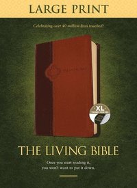 Living Bible Large Print Edition Brown/Tan, Indexed
