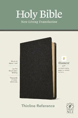 Tyndale House - NLT Thinline Reference Bible, Filament Enabled Edition (Red Letter, Genuine Leather, Black), Inbunden. Tillgänglighet: Lägg i varukorg