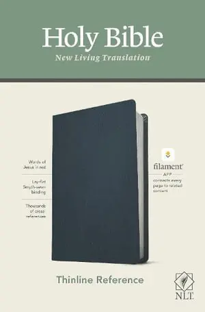 Tyndale House - NLT Thinline Reference Bible, Filament Enabled Edition (Red Letter, Genuine Leather, Blue), Inbunden. Tillgänglighet: Lägg i varukorg