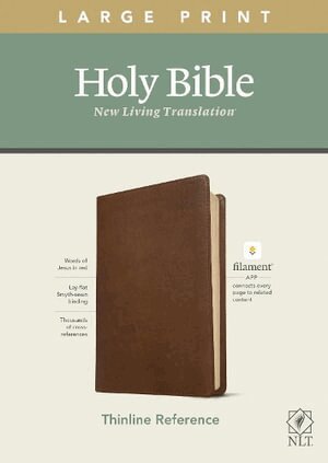 Tyndale - NLT Large Print Thinline Reference Bible, Filament Enabled Edition (Red Letter, Leatherlike, Rustic Brown), Inbunden. Tillgänglighet: Lägg i varukorg