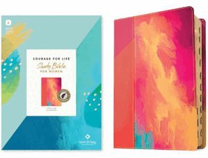 Tyndale, Ann White - NLT Courage for Life Study Bible for Women (Leatherlike, Fierce Pink, Indexed, Filament Enabled), Inbunden