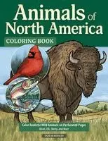 Animals of North America Coloring Book: Color Realistic Wild Animals on Perforated Pages - Bison, Elk, Sheep, and More