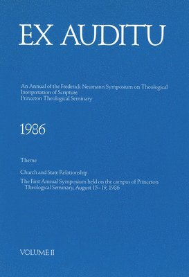 Thomas W. Gillespie - Ex Auditu - Volume 02: An International Journal for the Theological Interpretation of Scripture, Häftad. Tillgänglighet: Tillfälligt slut