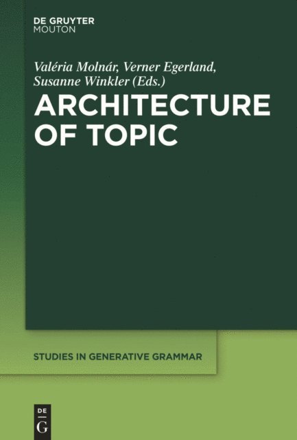 Susanne Winkler, Verner Egerland, Valeria Molnar - Architecture of Topic, E-bok