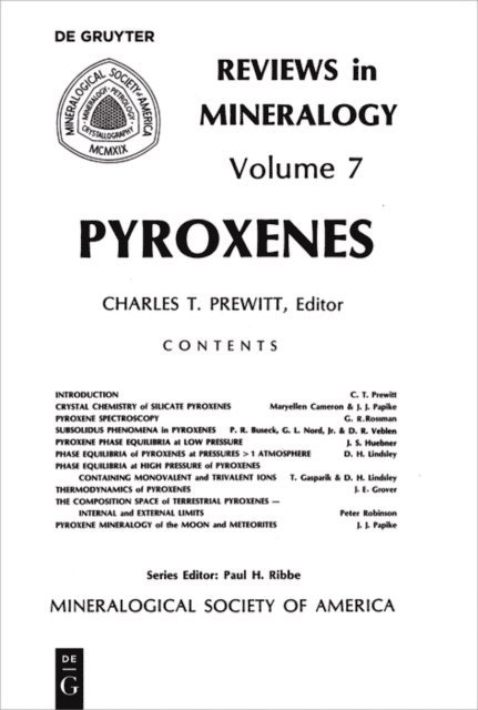 Charles T. Prewitt - Pyroxenes, E-bok