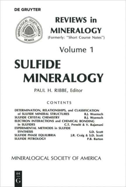 Paul H. Ribbe - Sulfide Mineralogy, E-bok