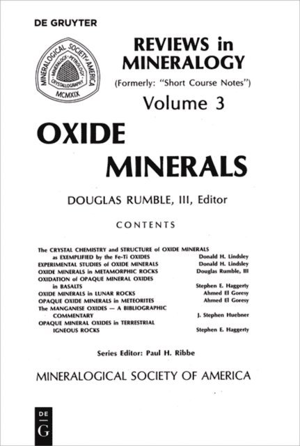Douglas Rumble - Oxide Minerals, E-bok