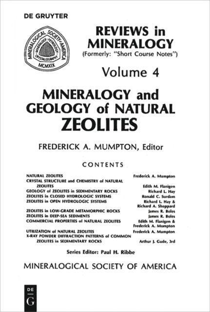 Fred A. Mumpton - Mineralogy and Geology of Natural Zeolites, E-bok