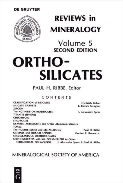 Roger G. Burns - Orthosilicates, E-bok