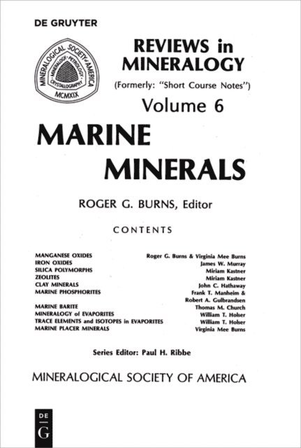 Roger G. Burns - Marine Minerals, E-bok