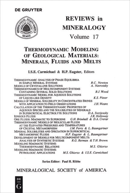Hans Eugster, Ian S. E. Carmichael - Thermodynamic Modeling of Geologic Materials, E-bok