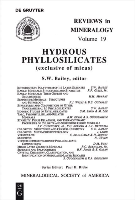 S. W. Bailey - Hydrous Phyllosilicates, E-bok