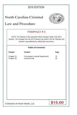 Tony Rivers Sr - North Carolina Criminal Law and Procedure-Pamphlet # 5, Häftad. Tillgänglighet: Lägg i varukorg