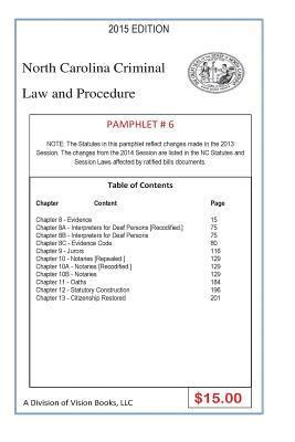 Tony Rivers Sr - North Carolina Criminal Law and Procedure-Pamphlet # 6, Häftad. Tillgänglighet: Lägg i varukorg
