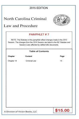 Tony Rivers Sr - North Carolina Criminal Law and Procedure-Pamphlet # 7, Häftad. Tillgänglighet: Lägg i varukorg