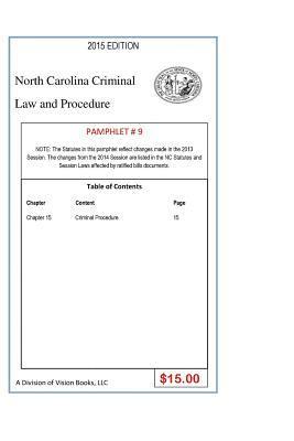 Tony Rivers Sr - North Carolina Criminal Law And Procedure-Pamphlet # 9, Häftad. Tillgänglighet: Lägg i varukorg