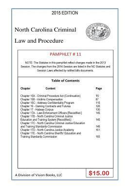Tony Rivers Sr - North Carolina Criminal Law And Procedure-Pamphlet # 11, Häftad. Tillgänglighet: Lägg i varukorg