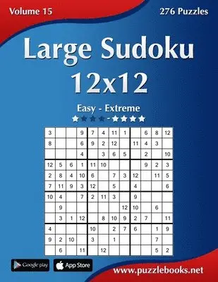 Nick Snels - Large Sudoku 12x12 - Easy to Extreme - Volume 15 - 276 Puzzles, Häftad. Tillgänglighet: Lägg i varukorg