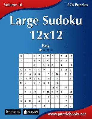 Nick Snels - Large Sudoku 12x12 - Easy - Volume 16 - 276 Puzzles, Häftad. Tillgänglighet: Lägg i varukorg