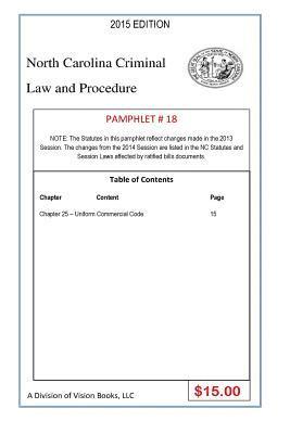 Tony Rivers Sr - North Carolina Criminal Law and Procedure-Pamphlet 18, Häftad. Tillgänglighet: Lägg i varukorg