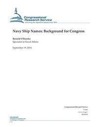 Congressional Research Service, Ronald O'Rourke - Navy Ship Names: Background for Congress, Häftad. Tillgänglighet: Lägg i varukorg
