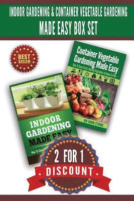 Stone - Indoor Gardening & Container Vegetable Gardening Made Easy Box Set.: 2 For 1 Discount, Häftad