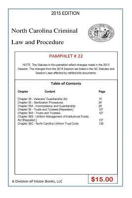 Tony Rivers Sr - North Carolina Criminal Law and Procedure-Pamphlet 22, Häftad. Tillgänglighet: Lägg i varukorg