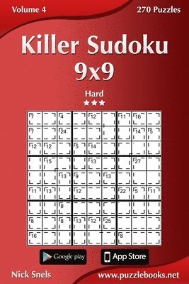 Killer Sudoku 9x9 - Hard - Volume 4 - 270 Puzzles