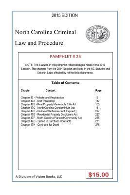 Tony Rivers Sr - North Carolina Criminal Law and Procedure-Pamphlet 25, Häftad. Tillgänglighet: Lägg i varukorg