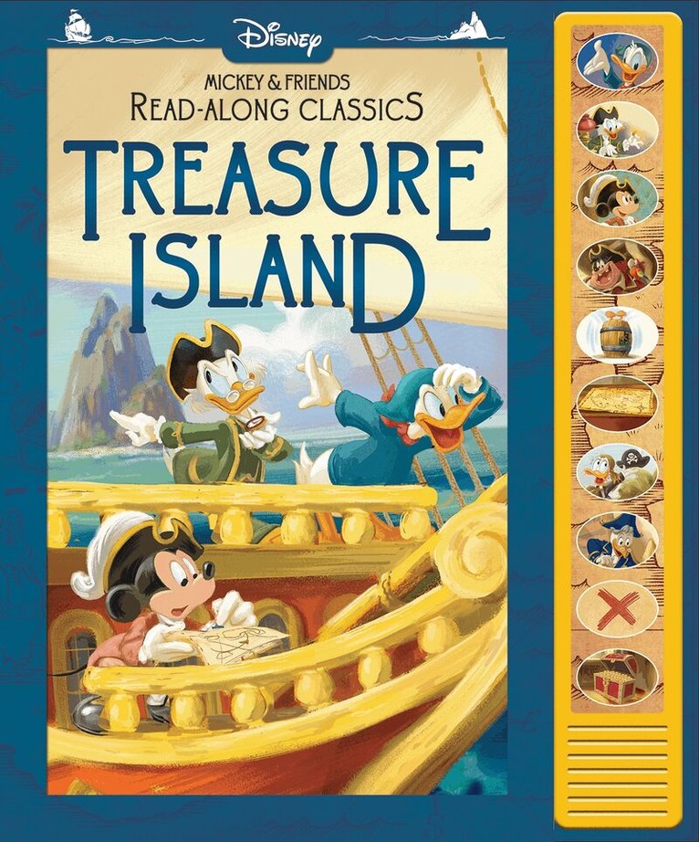 Disney Mickey and Friends: Treasure Island Read-Along Classics Sound Book, Inbunden