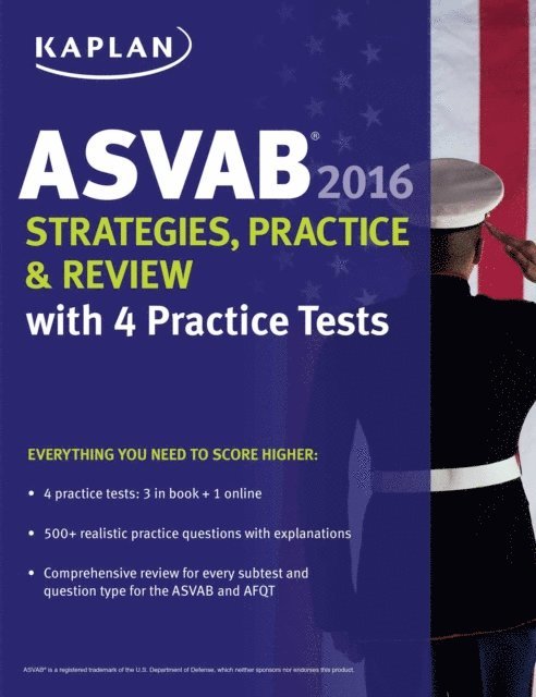 Kaplan Test Prep - Kaplan ASVAB 2016 Strategies, Practice, and Review with 4 Practice Tests, E-bok