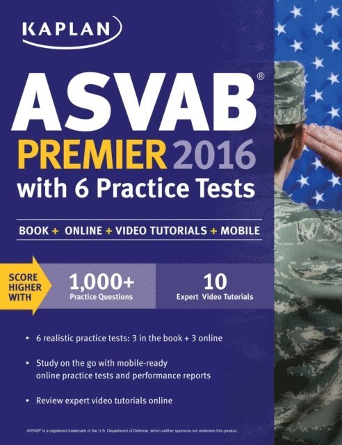 Kaplan Test Prep - Kaplan ASVAB Premier 2016 with 6 Practice Tests, E-bok