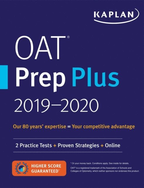 Kaplan Test Prep - OAT Prep Plus 2019-2020, E-bok