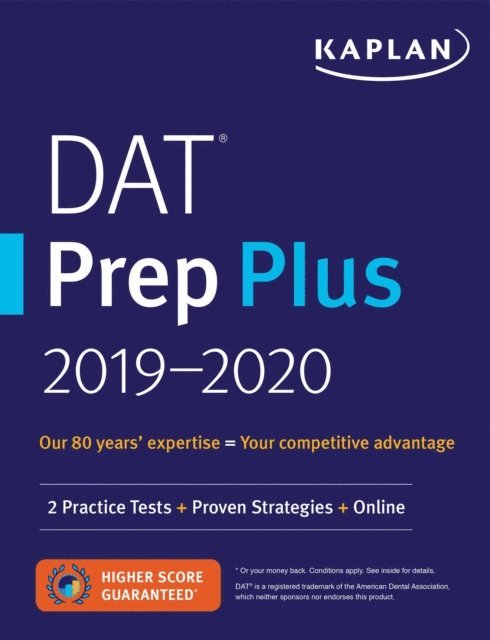 Kaplan Test Prep - DAT Prep Plus 2019-2020, E-bok