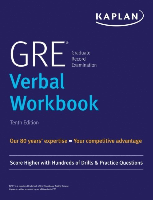 Kaplan Test Prep - GRE Verbal Workbook, E-bok