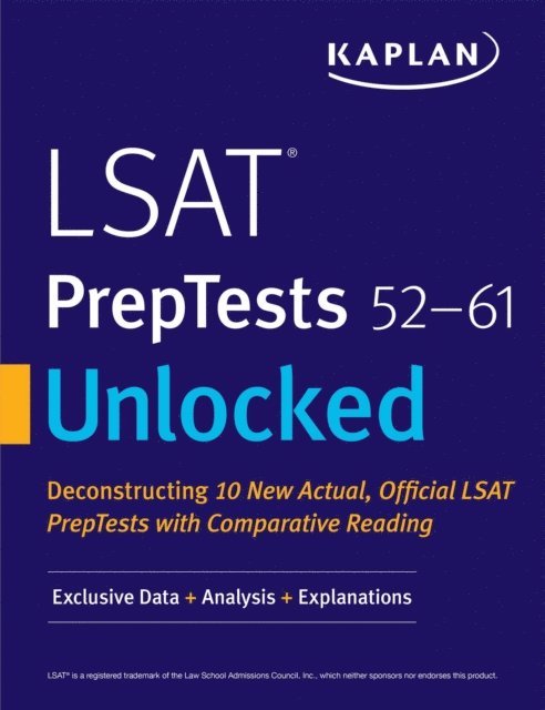 Kaplan Test Prep - LSAT PrepTests 52-61 Unlocked, E-bok